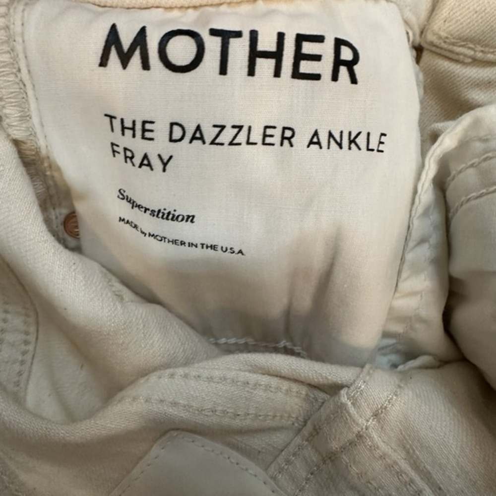 MOTHER  Superior Jeans Hi Rise Dazzler Ankle Fray  27 Superstitions Wash Classic - Picture 5 of 12